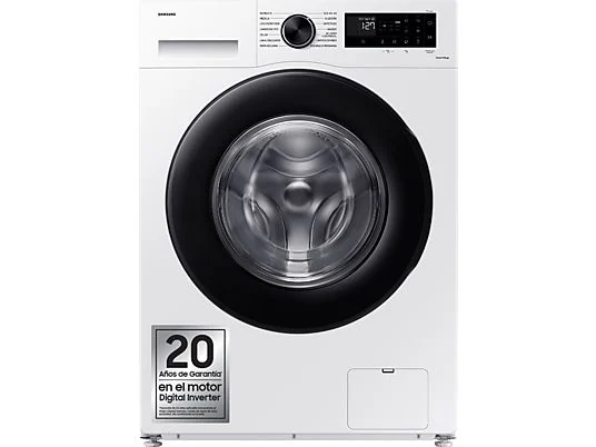 Lave-linge hublot - Samsung WW80CGC04DAEEC, 8 kg, 1 400 tr/min, EcoBubble™, Fonction Wi-Fi avec SmartThings, Blanc