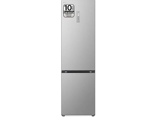 Réfrigérateur combiné - LG GBV5250CPY, Total No Frost, 203 cm, 387 L, DoorCooling+™, FRESHConverter™, Inox anti-traces