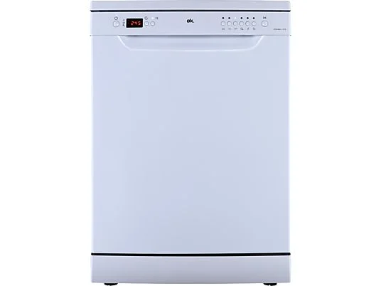 Lave-vaisselle - ok. ODW 6041-1 E FS, 6 programmes, 60 cm de largeur, 12 couverts, Pose libre, Blanc