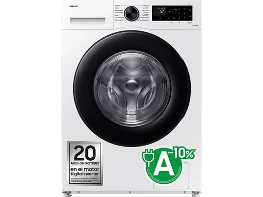 Lave-linge hublot - Samsung WW90CGC04DAEEC, 9 kg, 1 400 tr/min, EcoBubble™, Fonction Wi-Fi avec SmartThings, Blanc