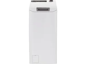 Lave-linge à chargement par le dessus - Hoover THOS2856TM4-S, 8,5 kg, 1200 tr/min, +60 programmes, Fonction Vapeur Steam Care PRO, Connectivité Wi-Fi et Bluetooth, Blanc