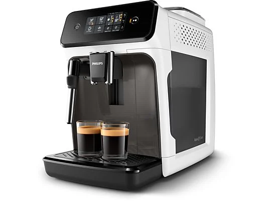 Machine à café automatique avec broyeur - Philips EP1223/00 Serie 1200, 1500 W, 1,8 L, 15 bars, 275 g, Blanc