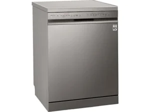 Lave-vaisselle - LG DF365FPS, 14 couverts, 10 programmes, 60 cm, Lavage vapeur, Troisième panier, TrueSteam™, QuadWash™, Acier inoxydable anti-traces
