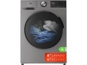 Lave-linge séchant - Nova 8/6X EVVO, 1350 tr/min, 13 programmes, Inox